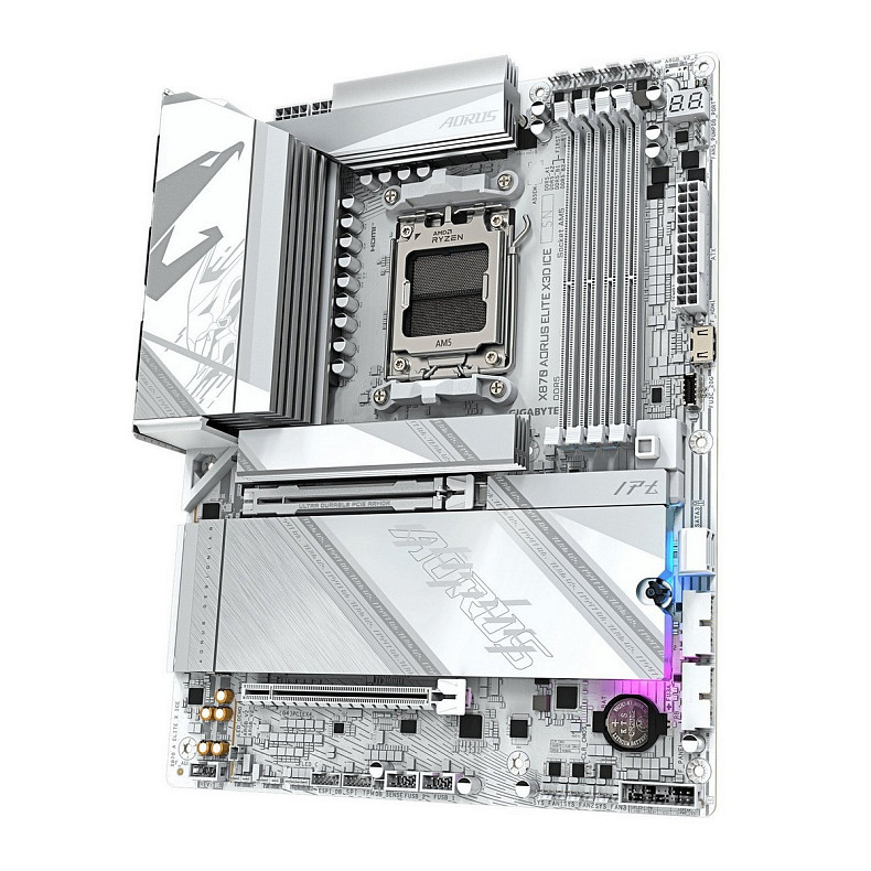 Материнская плата Gigabyte X870 Aorus Elite X3D Ice Socket AM5