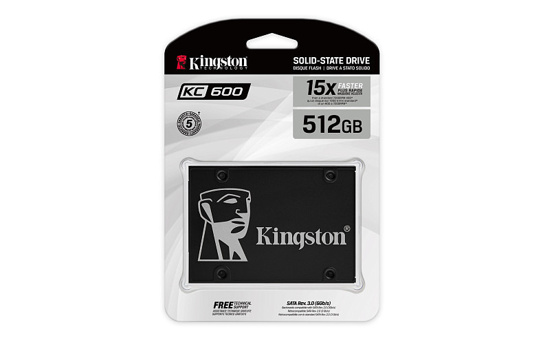 SSD диск Kingston KC600 512GB 2.5" SATAIII 3D TLC (SKC600/512G)