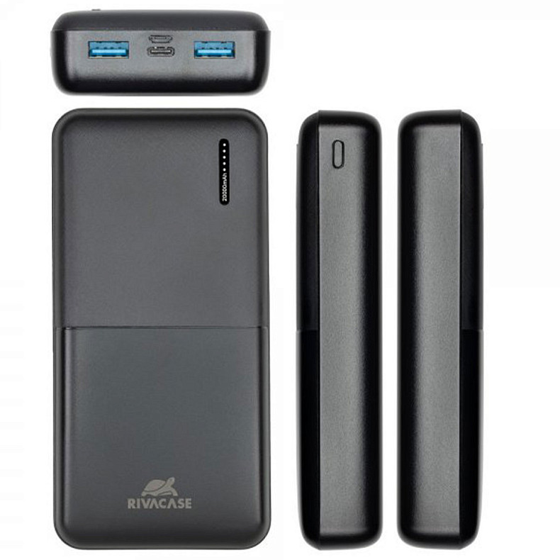 Универсальная мобильная батарея Rivacase VA2572 20000mAh QC/PD Black