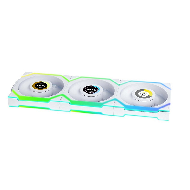 Вентилятор Lian Li Uni Fan SL Wireless LCD 120-3 Reverse White (G99.12RSLLCD1W3W.00)
