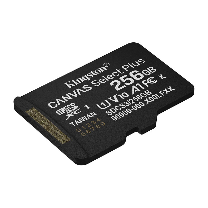 Карта пам'яті Kingston microSD 256GB C10 UHS-I A1 V10 R150MB/s (SDCS3/256GBSP)