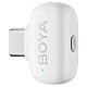 Бездротовий петличний мікрофон BOYA mini-13 Type-C/Lightning White
