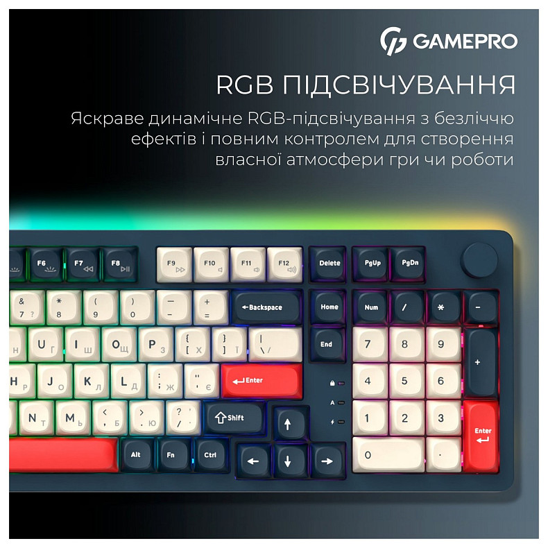 Клавиатура GamePro Asgard Drakkar Keychron Super Red Switch Blue (MK305BL)