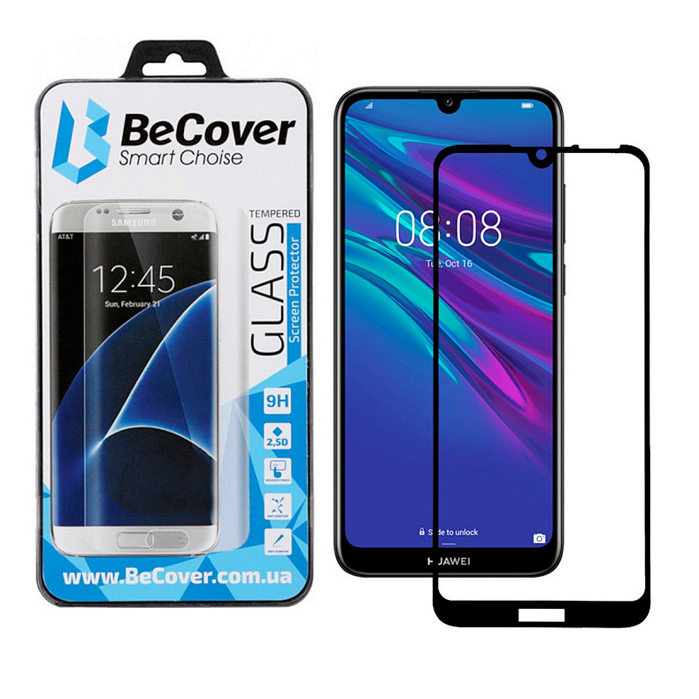 Защитное стекло BeCover для Huawei Y6 2019 Black (703438)