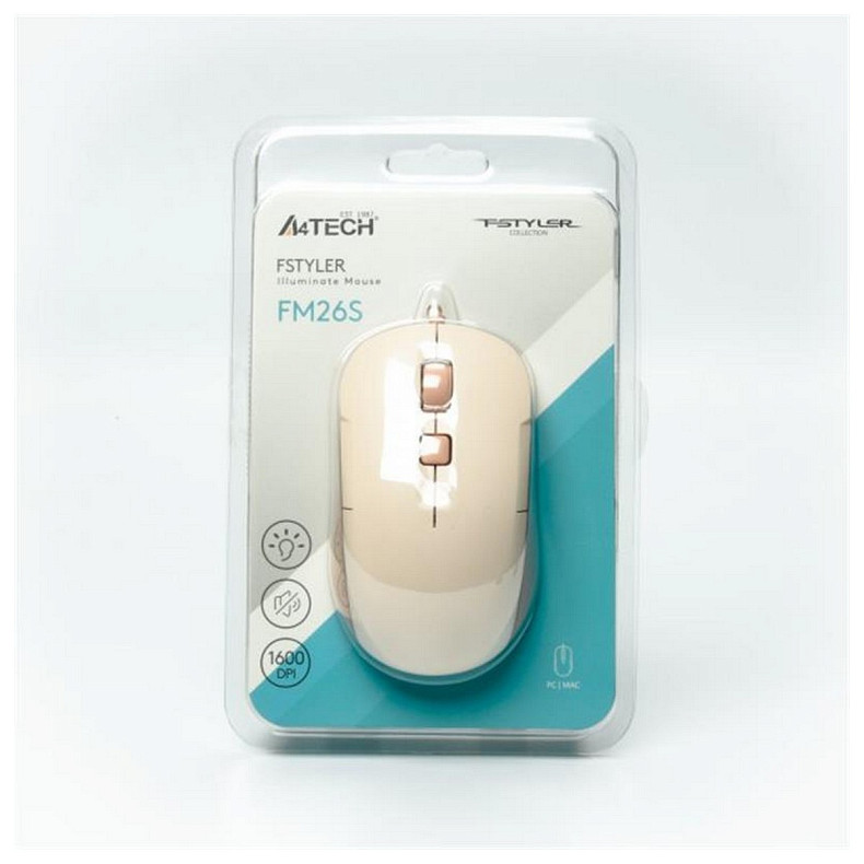 Мышь A4Tech Fstyler FM26S Cafe Latte