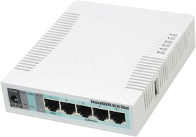 Wi-Fi Роутер MikroTik RB951G-2HnD (N300, 600MHz/128Mb, 5хGE, 1хUSB, 1000mW, PoE in, ан