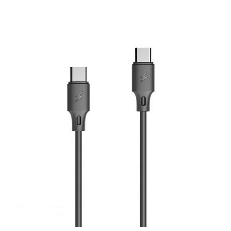 Кабель WK WDC-106a 3А USB-C - USB-C, 1м Black