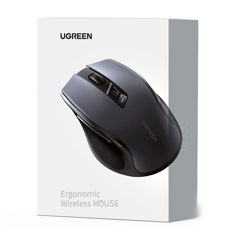 Мышка UGREEN MU006 Bluetooth, 4000dpi., 4кн., Silence Design, Черная