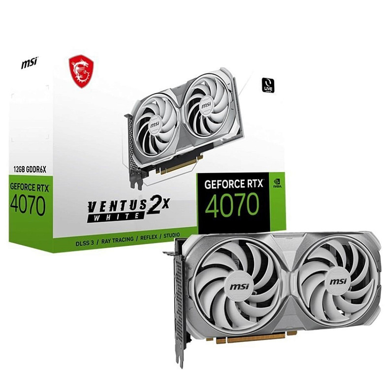 Видеокарта MSI RTX4070 12GB GDDR6X RTX4070 VEN 2X WHI 12G OC