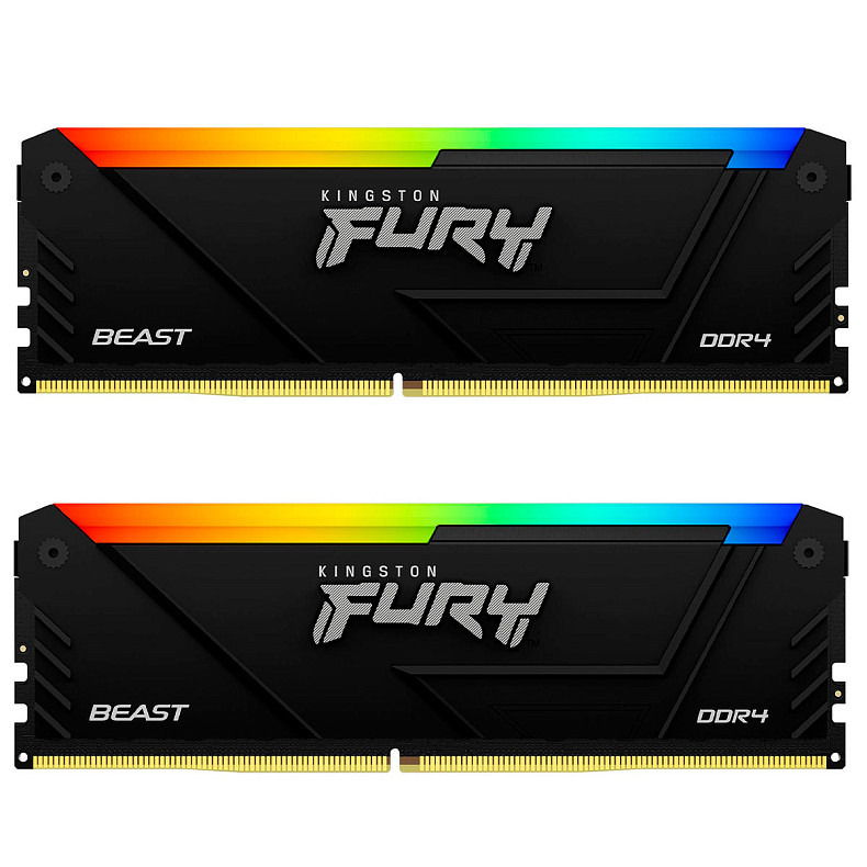 ОЗП DDR4 2x8GB/3200 Kingston Fury Beast RGB (KF432C16BB2AK2/16)