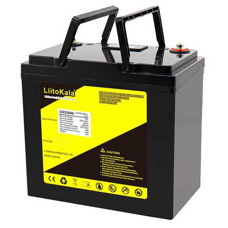 Акумуляторна батарея LiitoKala LiFePO4 12V120Ah, LCD
