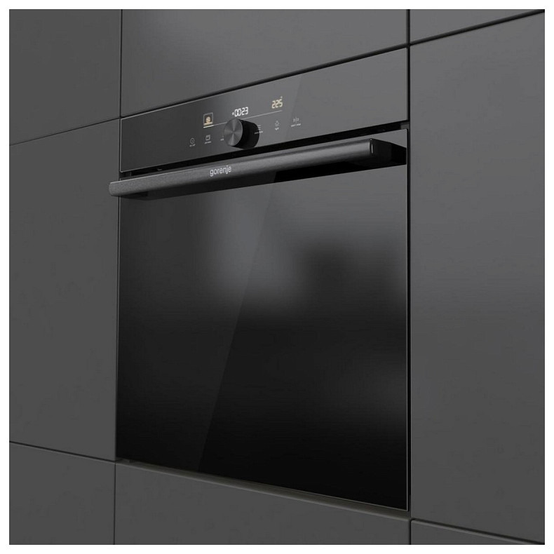 Духовой шкаф Gorenje электрический, 77л, A+, пар, дисплей, IconTouch, черный