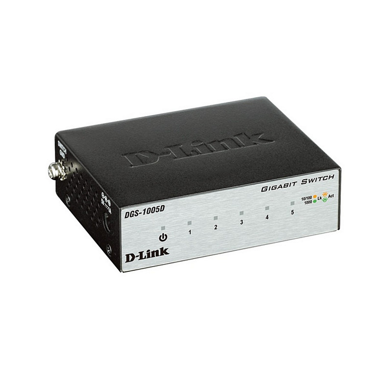 Коммутатор D-Link DGS-1005D 5xGE, Desktop металл, неуправляемый