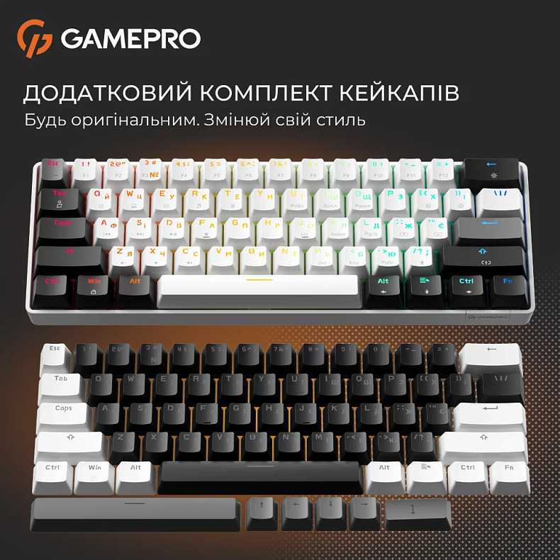 Клавіатура GamePro Genesis Infinity MK130BW Black/White