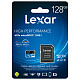 Карта памяти LEXAR MICRO SDXC 128GB UHS-I W/ADAPTER (LSDMI128BB633A)
