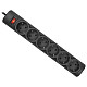 Power filtr 5,0м Defender DFS 155, чорний, 6 розеток, з вимикачем
