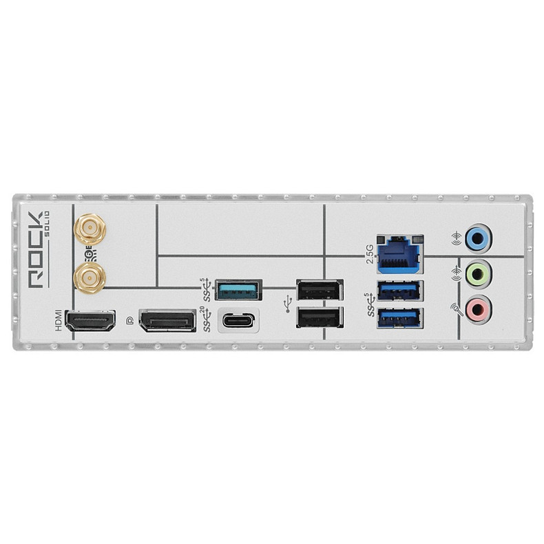 Материнская плата AsRock B860M ROCK WIFI (1851/B860, 2*DDR5, 2*PCIex16, HDMI/DP, 4xSATA, 2xM.2, 2.5Glan, 7.1ch, mATX)