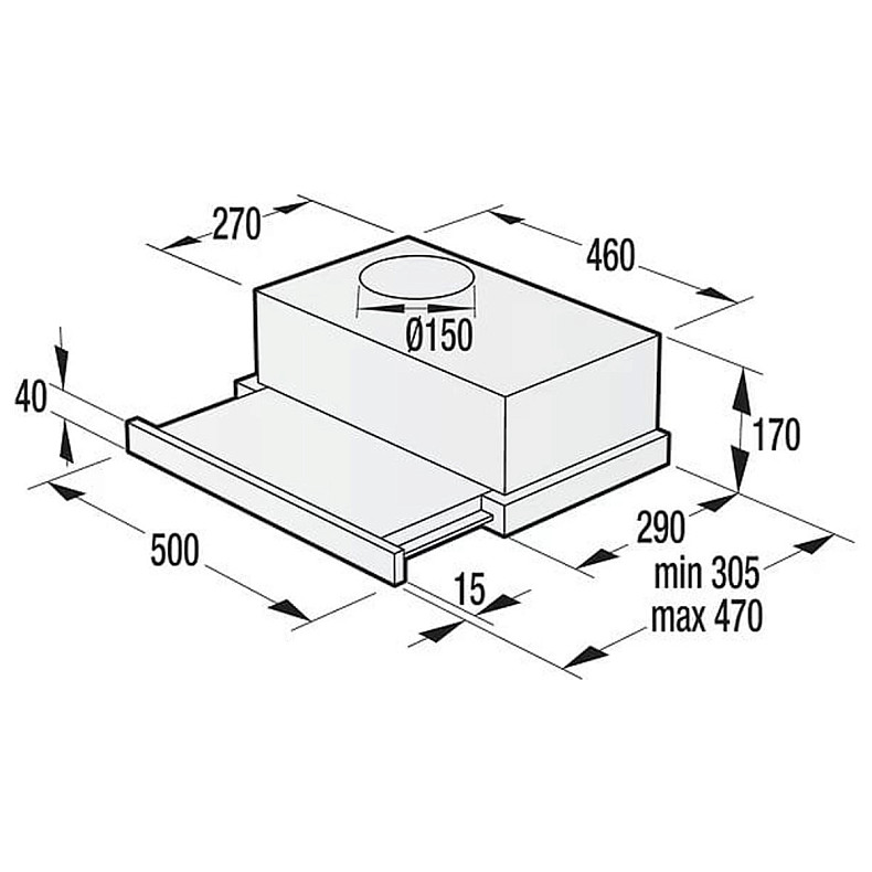 Витяжка вбудована Gorenje BHP 523 E10X