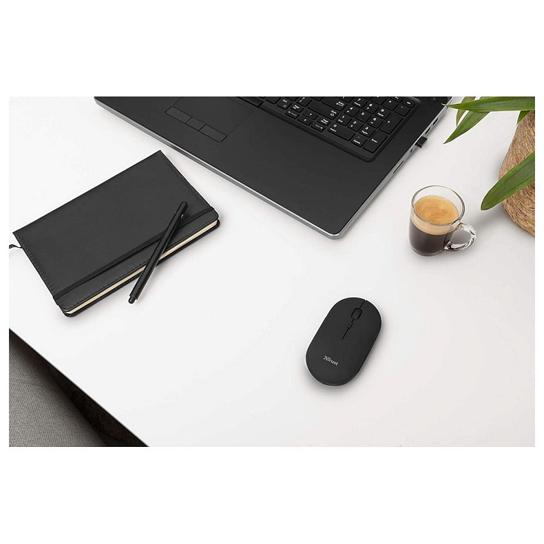 Мишка Trust Puck Rechargeable Ultra-Thin BT WL Silent Black