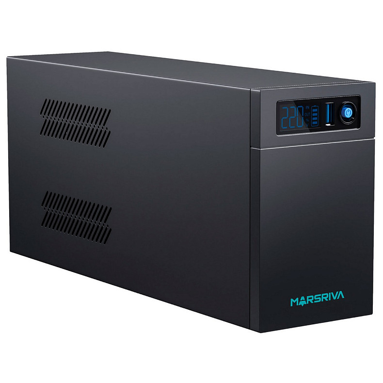 ДБЖ Marsriva MR-UF1200L, 1200ВА/950Вт, Line-Interactive, LED version, з літієвою батареєю