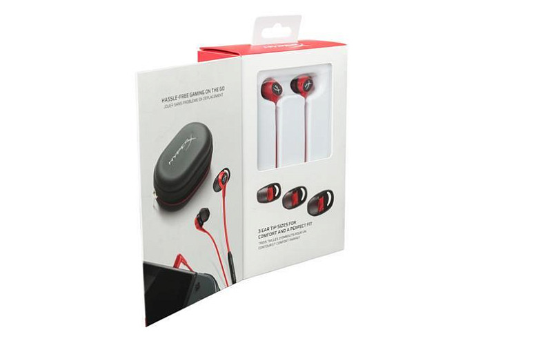 Гарнитура Kingston HyperX Cloud Earbuds Black/Red (HX-HSCEB-RD)