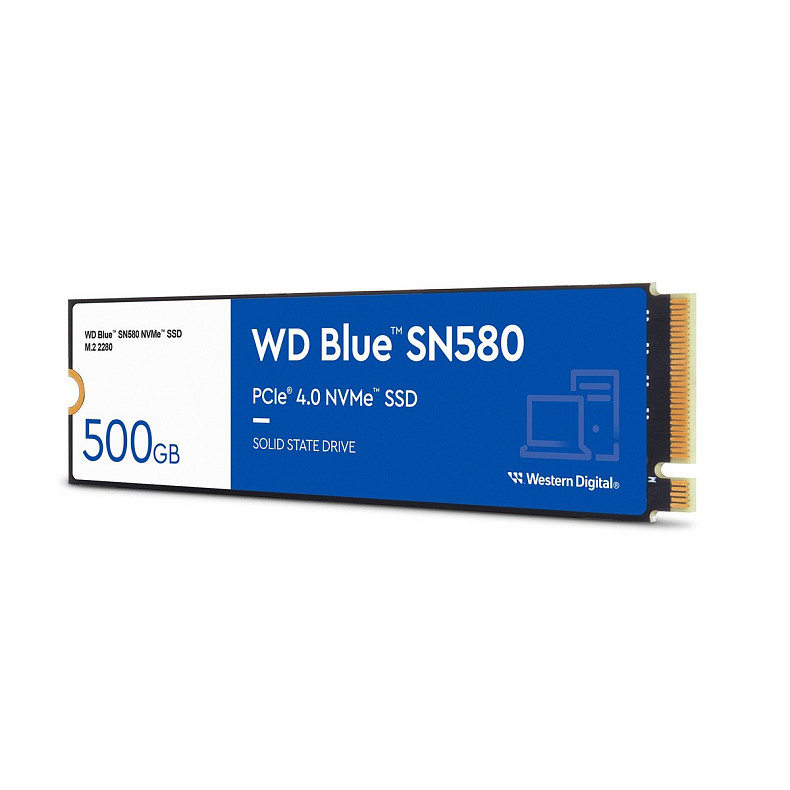 Накопитель SSD WD Blue SN580 500GB M.2 2280 PCIe 4.0 x4 3D TLC (WDS500G3B0E)