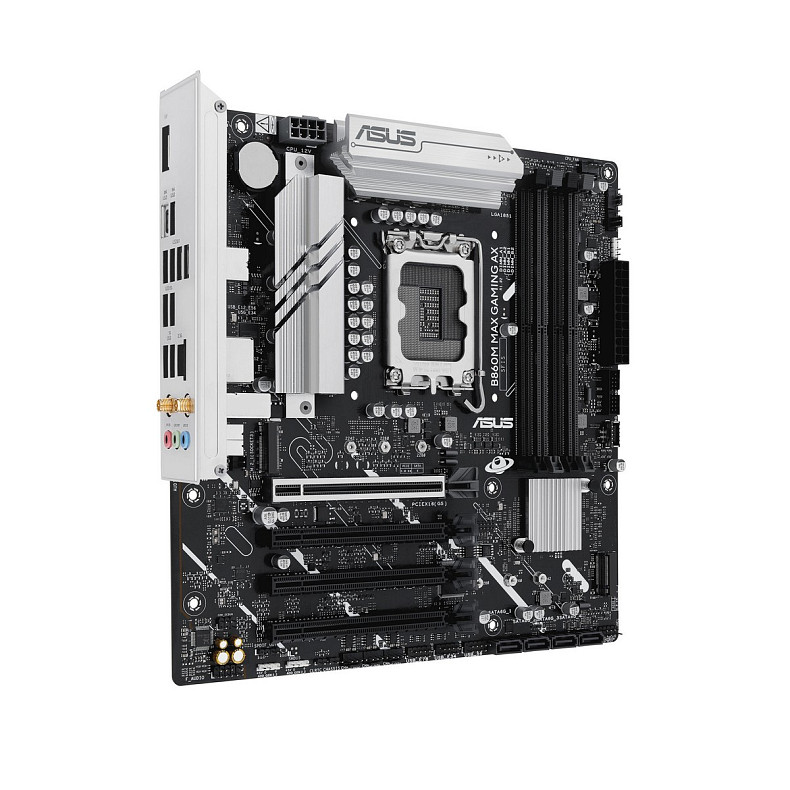Материнcька плата ASUS B860M MAX GAMING AX s1851 B860 4xDDR5 M.2 DP USB Type-C Wi-Fi BT mATX