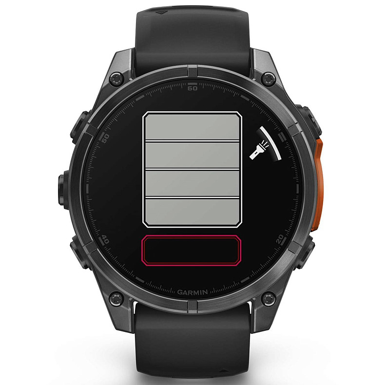 Спортивные часы GARMIN Fenix 8 47mm AMOLED Slate Grey with Black Silicone Band