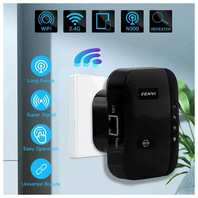 Точка доступа Fenvi FWD-R616U Black Wi-Fi Repeater