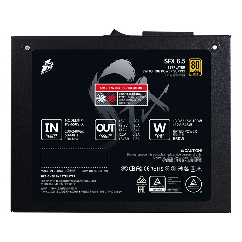 Блок живлення 1stPlayer PS-650SFX (SFX-GLD-650-BK-EU) 650W