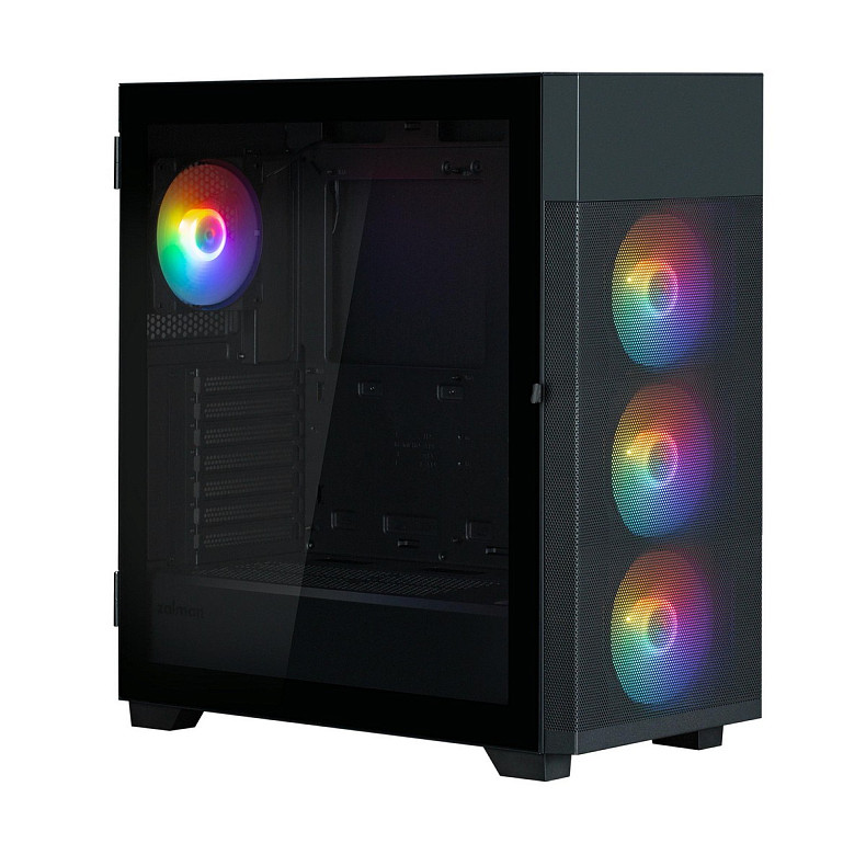 Корпус Zalman S5 Neo без БП, 1xUSB3.1, 1xUSB2.0, 4x120мм FRGB, VGA 390мм, LCS ready, TG Side Panel