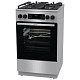 Плита Gorenje комбінована, 70л, 50x60см, дисплей, IconLed, газ на склі, чавун, нерж