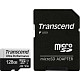 Карта памяти Transcend 128GB microSDXC C10 UHS-I U3 A2 R160/W125MB/s + SD (TS128GUSD340S)
