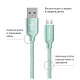 Кабель ColorWay USB-MicroUSB, 2.4А, 2м Mint (CW-CBUM009-MT)