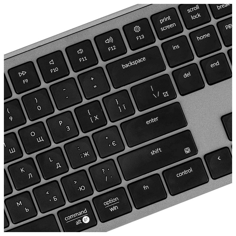 Клавиатура мембрана Keychron B6 Pro, USB/WL/BT, space gray