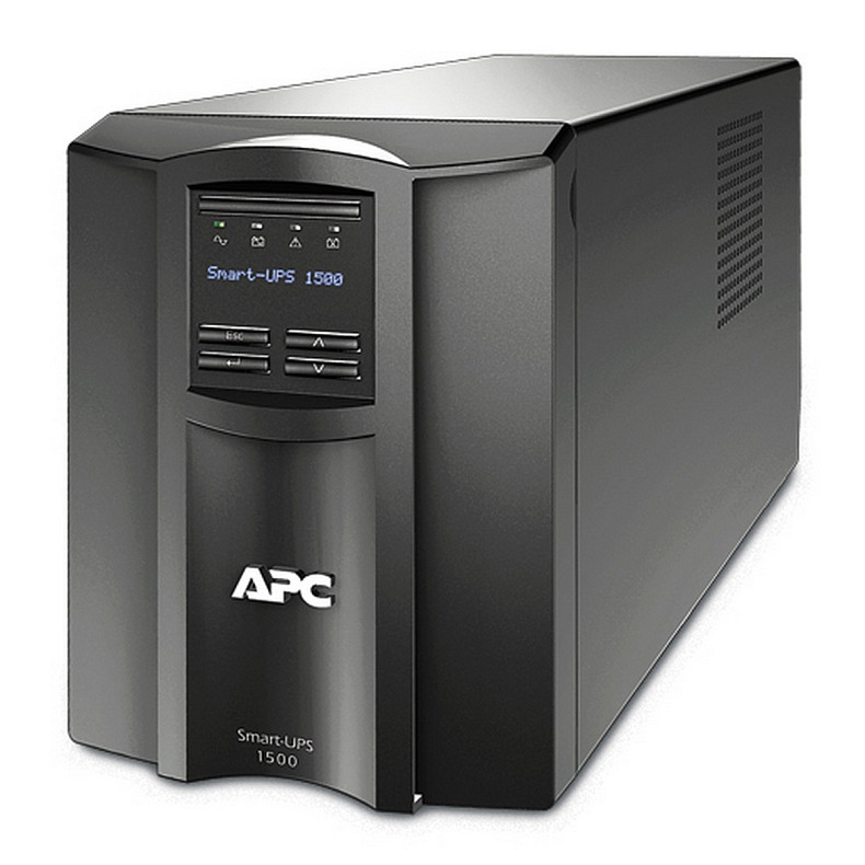 ИБП APC Smart-UPS 1500VA LCD, Lin.int., AVR, 8 х IEC, SmartSlot, USB, RJ-45, металл (SMT 1500I)