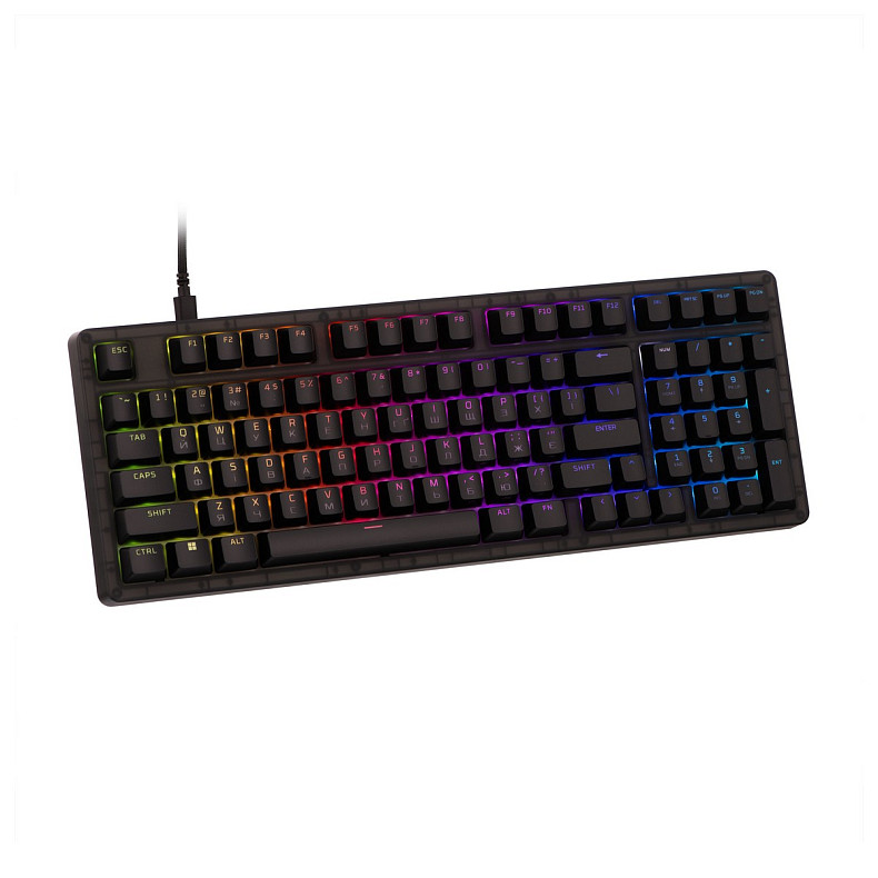 Клавіатура HyperX Alloy Origins 2 1800 103key, Red, USB-A, Hot-Swap, EN/UA, RGB, чорний