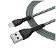Кабель ColorWay USB-MicroUSB, braided cloth, 3А, 1м, Gray (CW-CBUM041-GR)