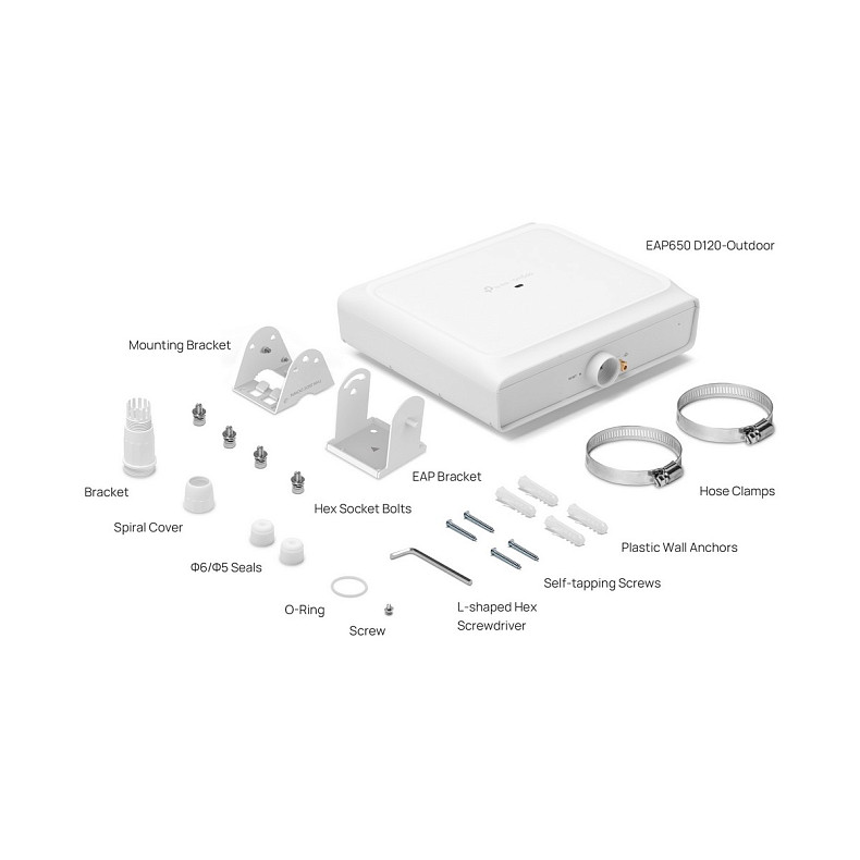 Точка доступа TP-LINK EAP650 D120 OUTDOOR AX3000, 1xGE LAN, PoE, Passive PoE