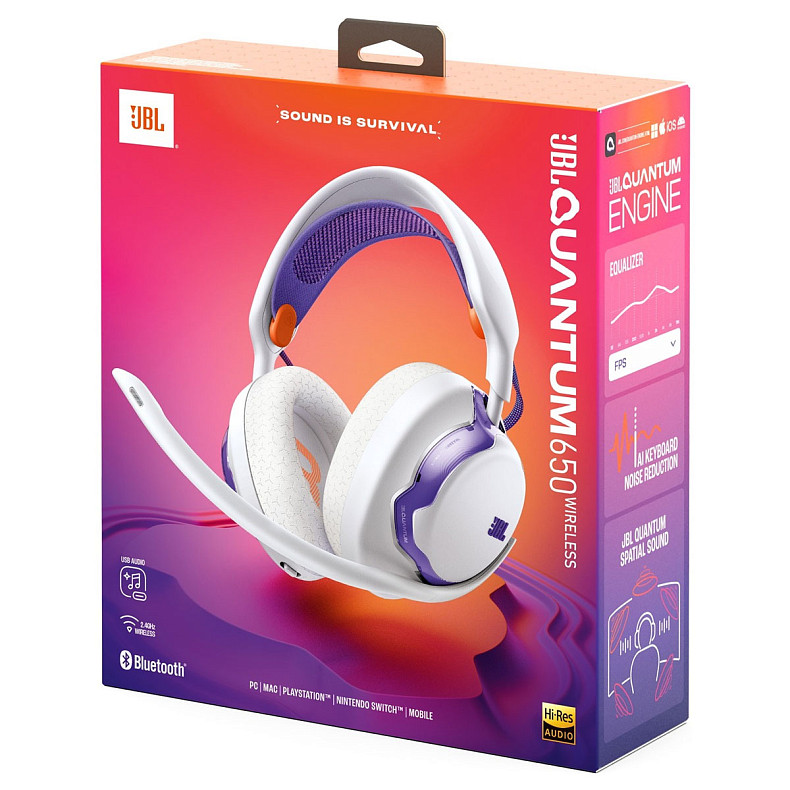 Наушники JBL Quantum 650 White (JBLQTUM650WHT)