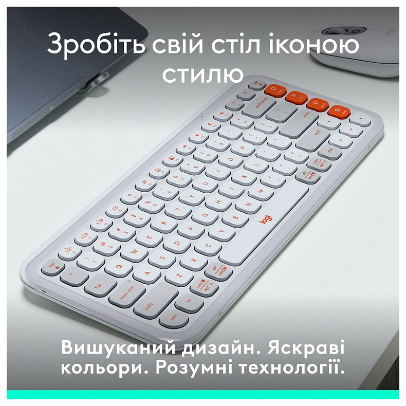Клавіатура Logitech Pop Icon Keys Off White (920-013072)