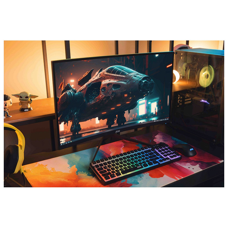 Монитор 2E GAMING 27" G2725BV HDMI, DP, VA, 2560x1440, 180Hz, 1ms, CURVED, FreeSync