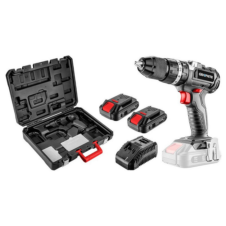 Шурупокрут-дриль акумуляторний GRAPHITE 58G020-SET2