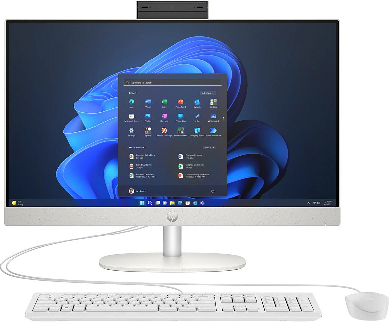 Моноблок 23.8'' HP ProOne 240 G10 i7-1355U/16Gb/SSD512Gb/K&M/Cam/WiFi/W11P/Shell White