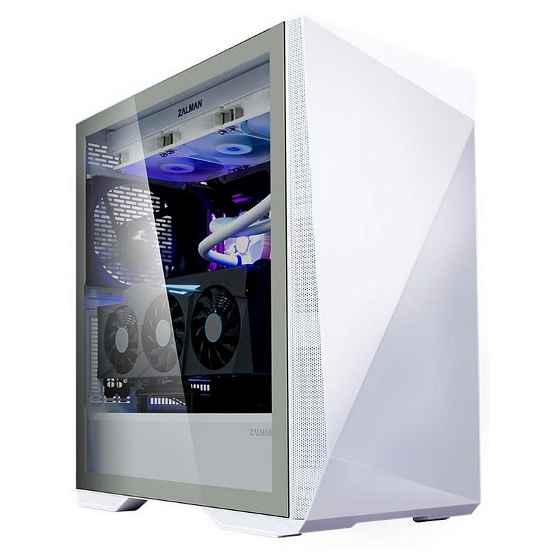 Корпус Zalman Z9 Iceberg, без БП, 2xUSB3.0, 2xUSB2.0, 2x140mm Black fans, TG Side Panel, EATX, White