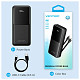 УМБ Vention 20000mAh 22.5W 3A PD, Micro-USB,USB-C,2xUSB-A,Built-in USB-C+Lightning Cables Black