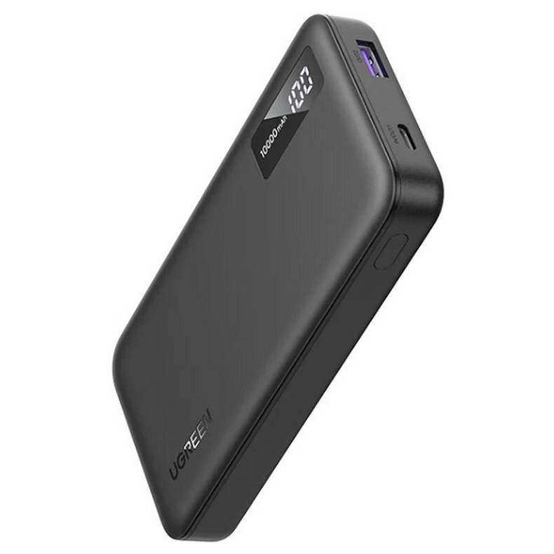 УМБ Ugreen 10000mAh 20W PD, QC3.0 USB-A+USB-C Black