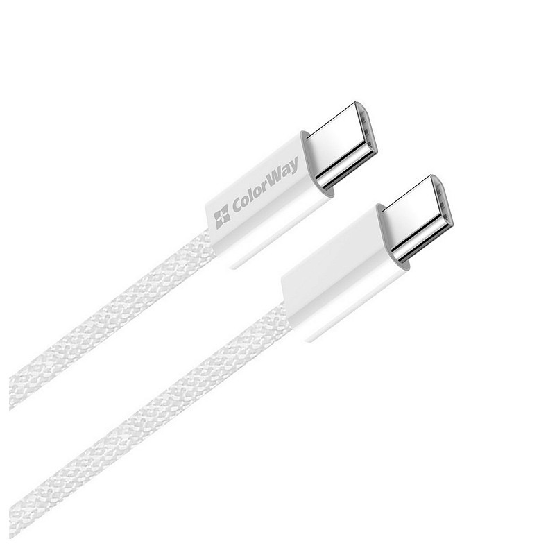 Кабель ColorWay USB Type-C + USB Type-C (M/M), 3.0 А, 1 м, Grey (CW-CBPDCC061-GR)