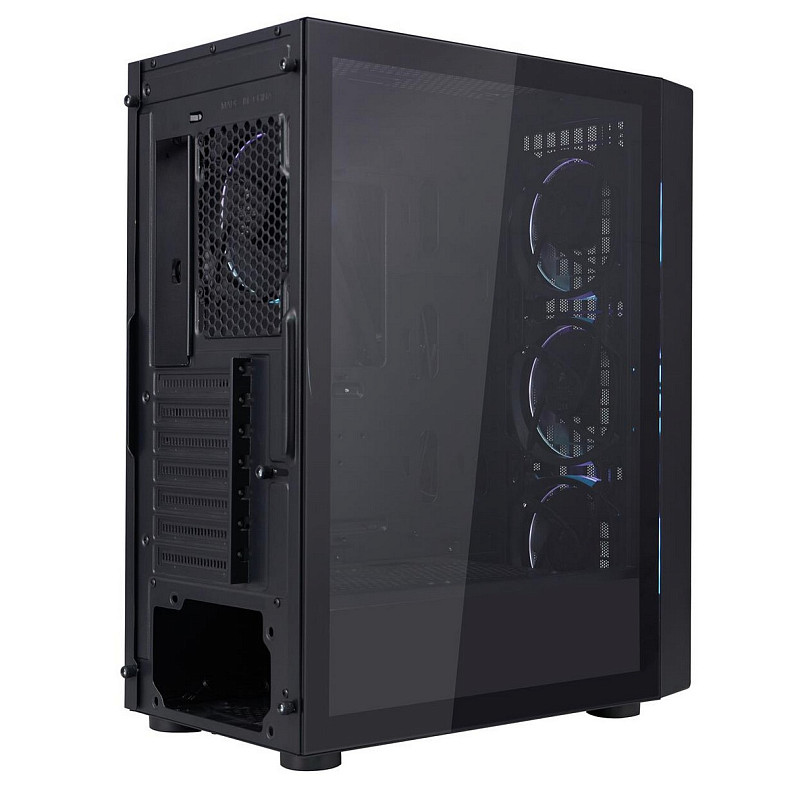 Корпус 1stPlayer Go6-BK-4FS7 Black без БП