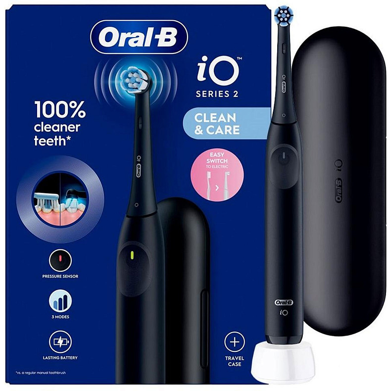 Зубна щітка Braun Oral-B iO Series 2 iOS2.1D9.2K Black + футляр